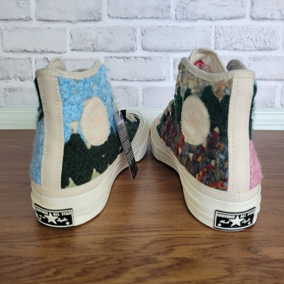 ❤️Converse Upcycle Chuck 70 Hi Crochet Blankets Sz 8.5 Men Premium Shoes A09228C - Picture 6 of 12